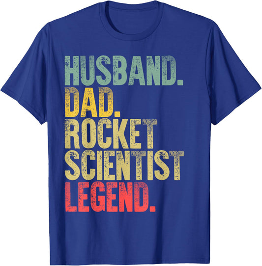Vintage Shirt Husband Dad Rocket Scientist Legend Retro T-Shirt - T-Shirt | Royal