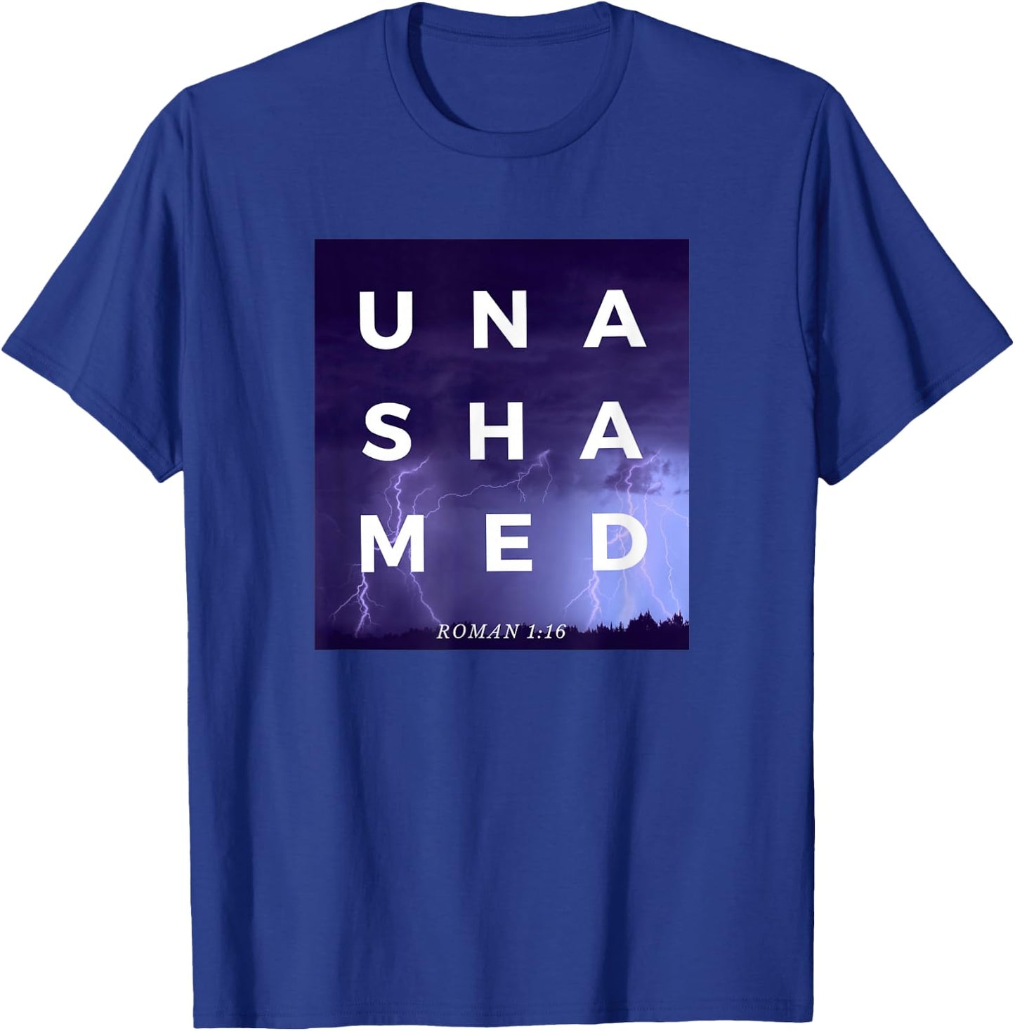 Unashamed 116 Unashamed Tour Roman 1:16 Men's Women's Kid's T-Shirt - T-Shirt | Royal