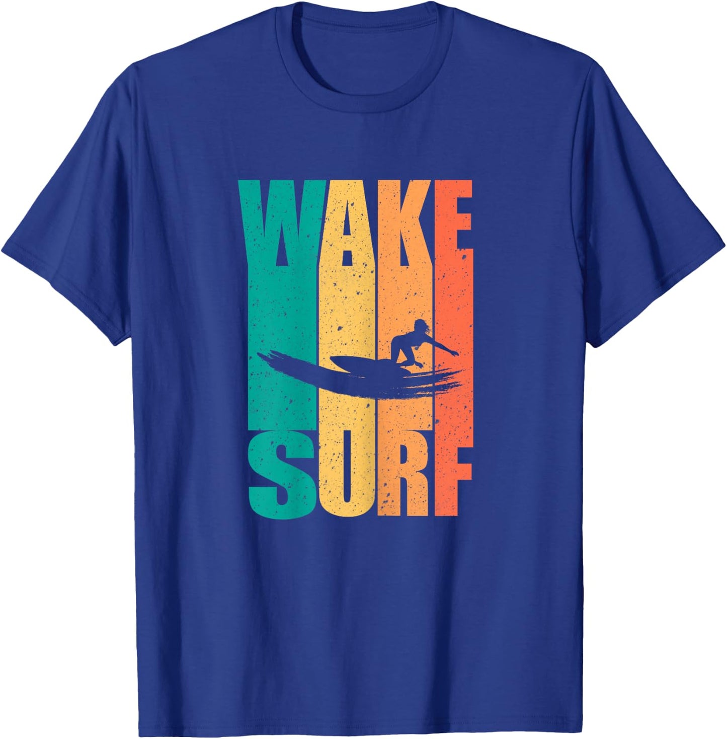Vintage Surfboard Wake Surfing Surfer T-Shirt - T-Shirt | Royal