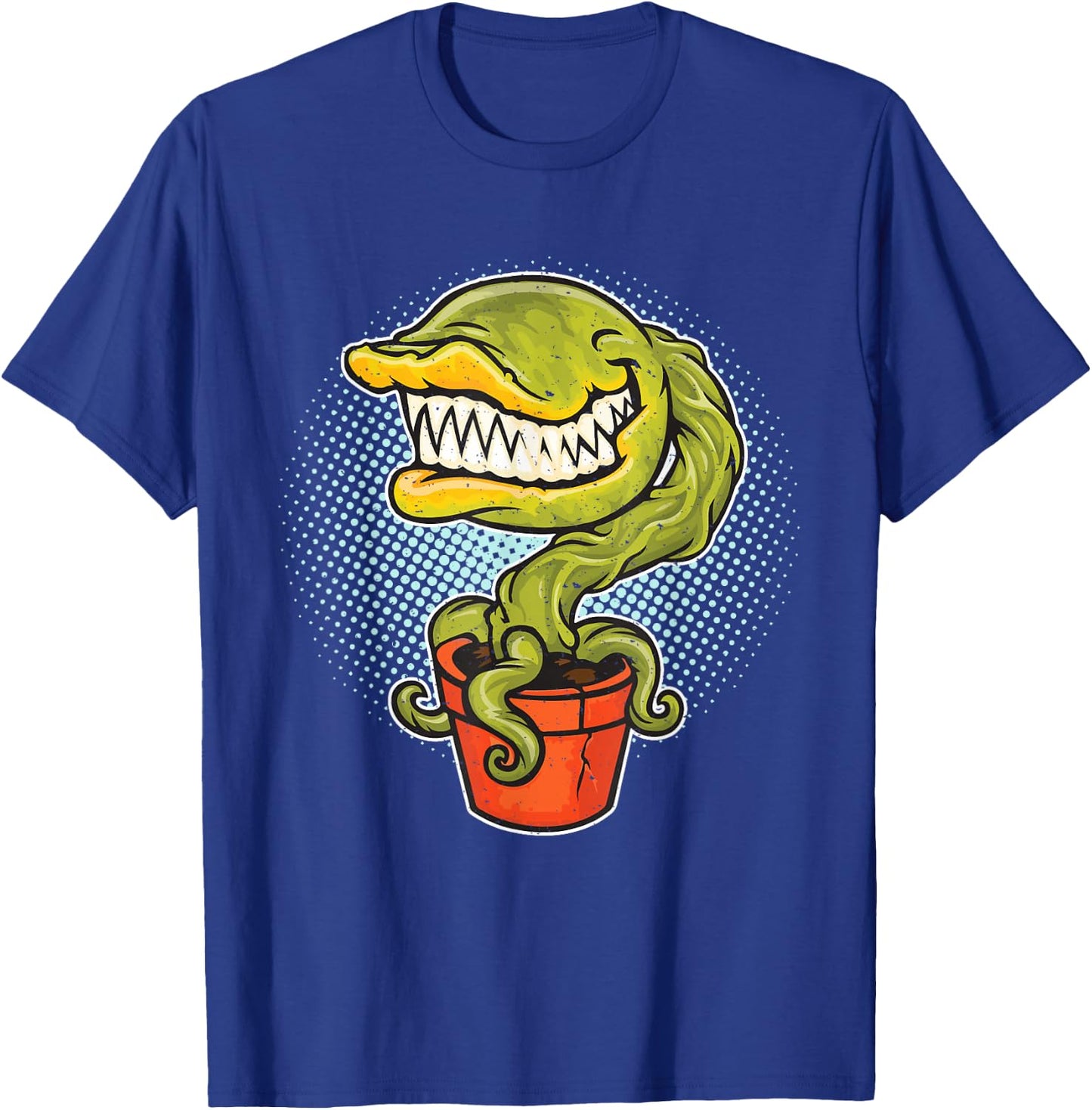 Piranha Plant Retro Video Gaming Art Gift Distressed T-Shirt - T-Shirt | Royal