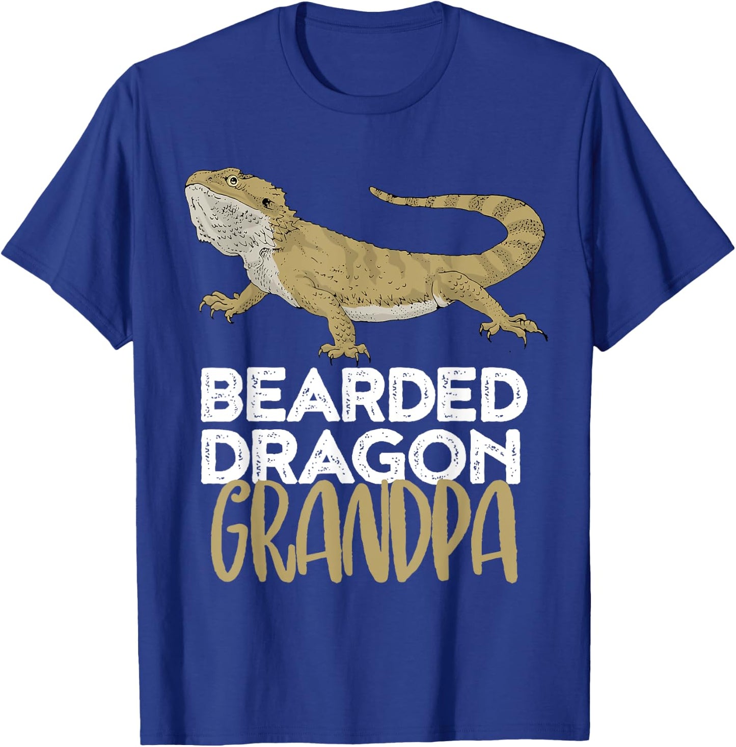 Bearded Dragon Grandpa Shirt Funny For Reptile Lover T-Shirt - T-Shirt | Royal