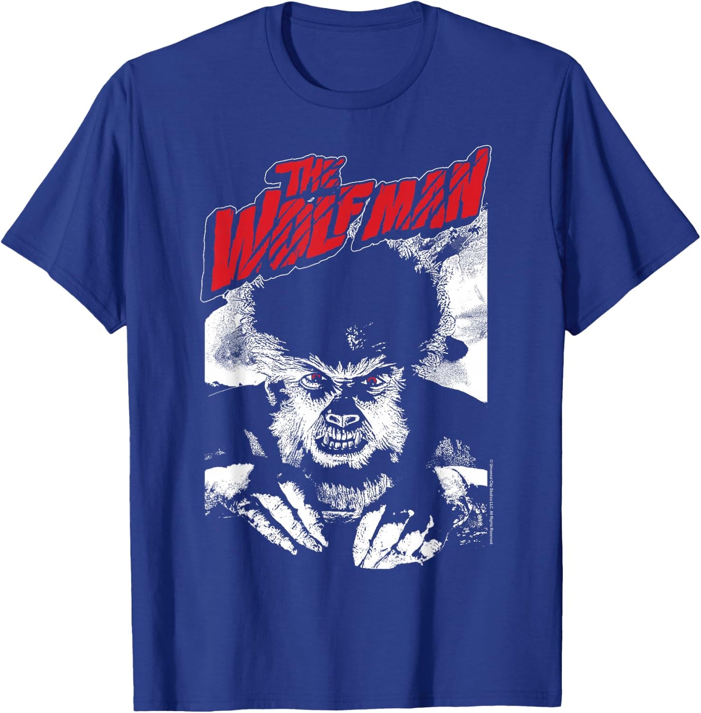 Universal Monsters The Wolfman Title Portrait T-Shirt - T-Shirt | Royal