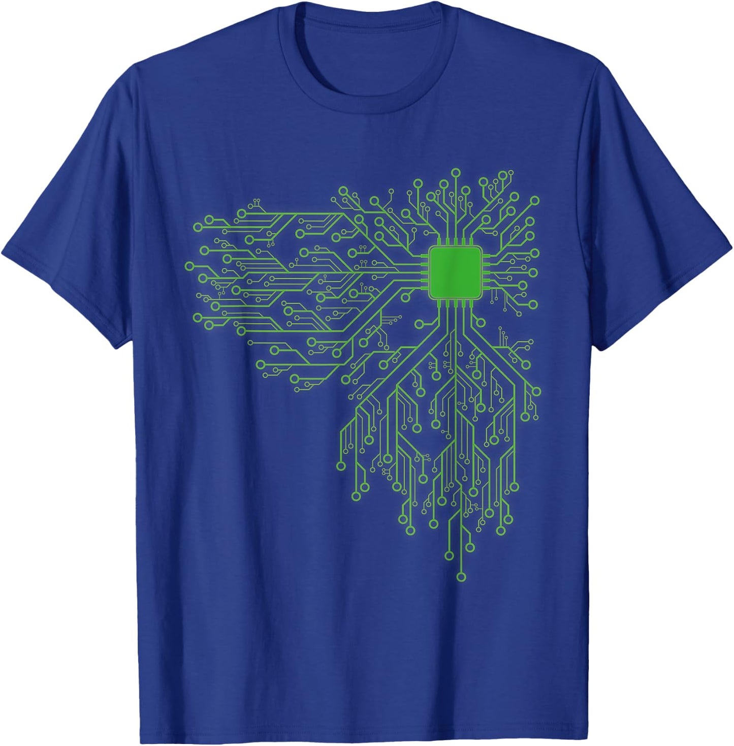 Computer Chip CPU Core Heart - Funny Computer Geek T-Shirt - T-Shirt | Royal