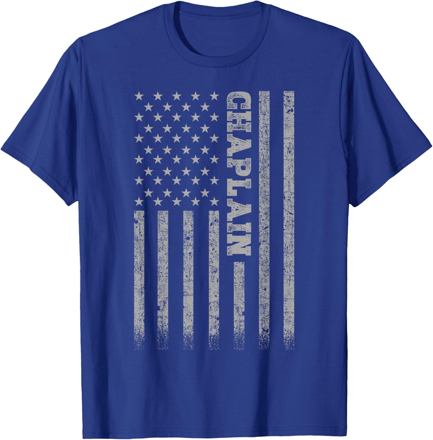 Chaplain American Flag T-Shirt - T-Shirt | Royal