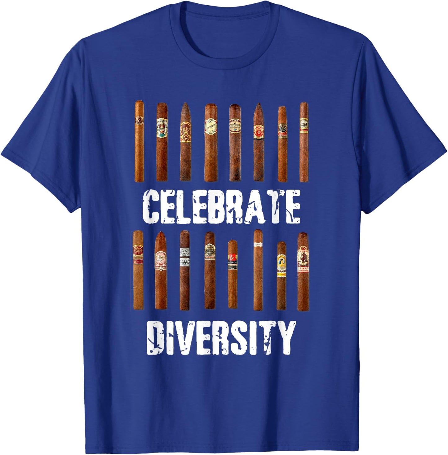 Celebrate Diversity Smoke Cigars Cigar Smoking T-Shirt - T-Shirt | Royal