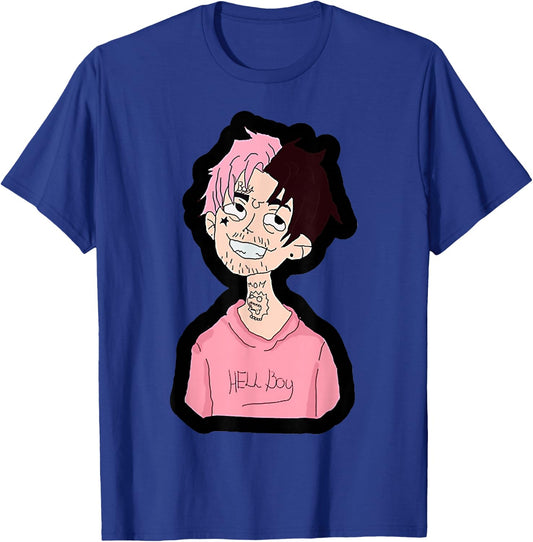 Lil Peepes Kids -Youth Black Cartoon T-Shirt - T-Shirt | Royal