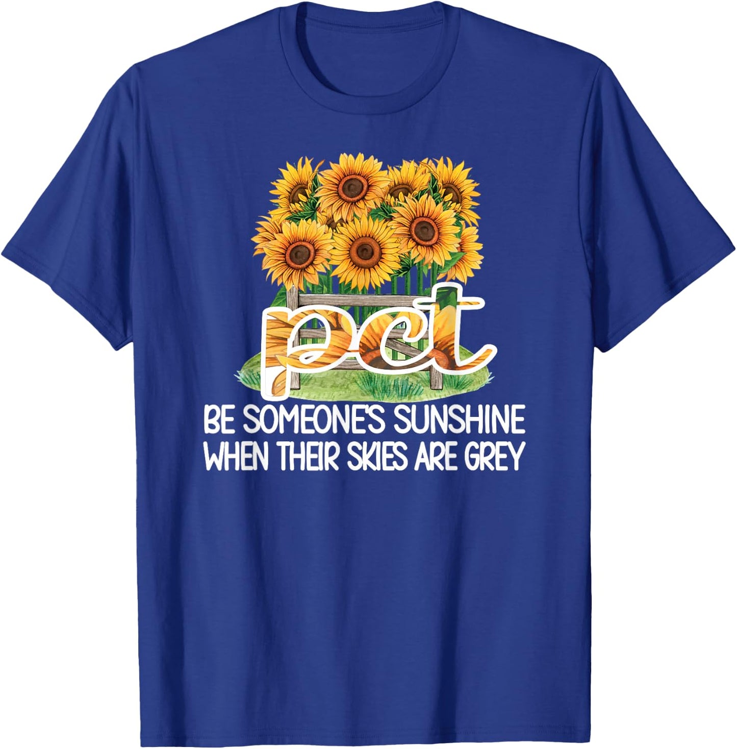 PCT Sunflower Best Patient Care Tech T-Shirt - T-Shirt | Royal