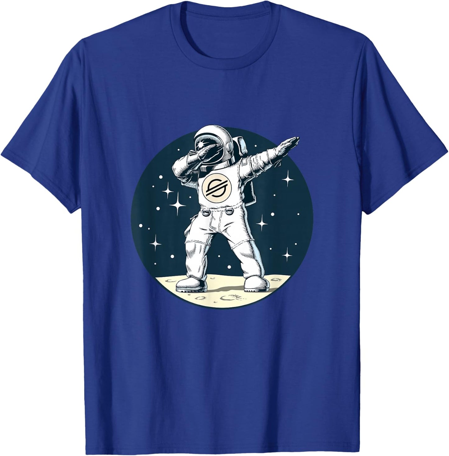 Cryptocurrency Talk - Fun XLM Stellar Dabbing Sapce Man T-Shirt - T-Shirt | Royal