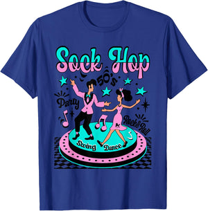 Sock Hop Grandma Party Rockabilly 50s Rock and Roll Doo Wop T-Shirt - T-Shirt | Royal