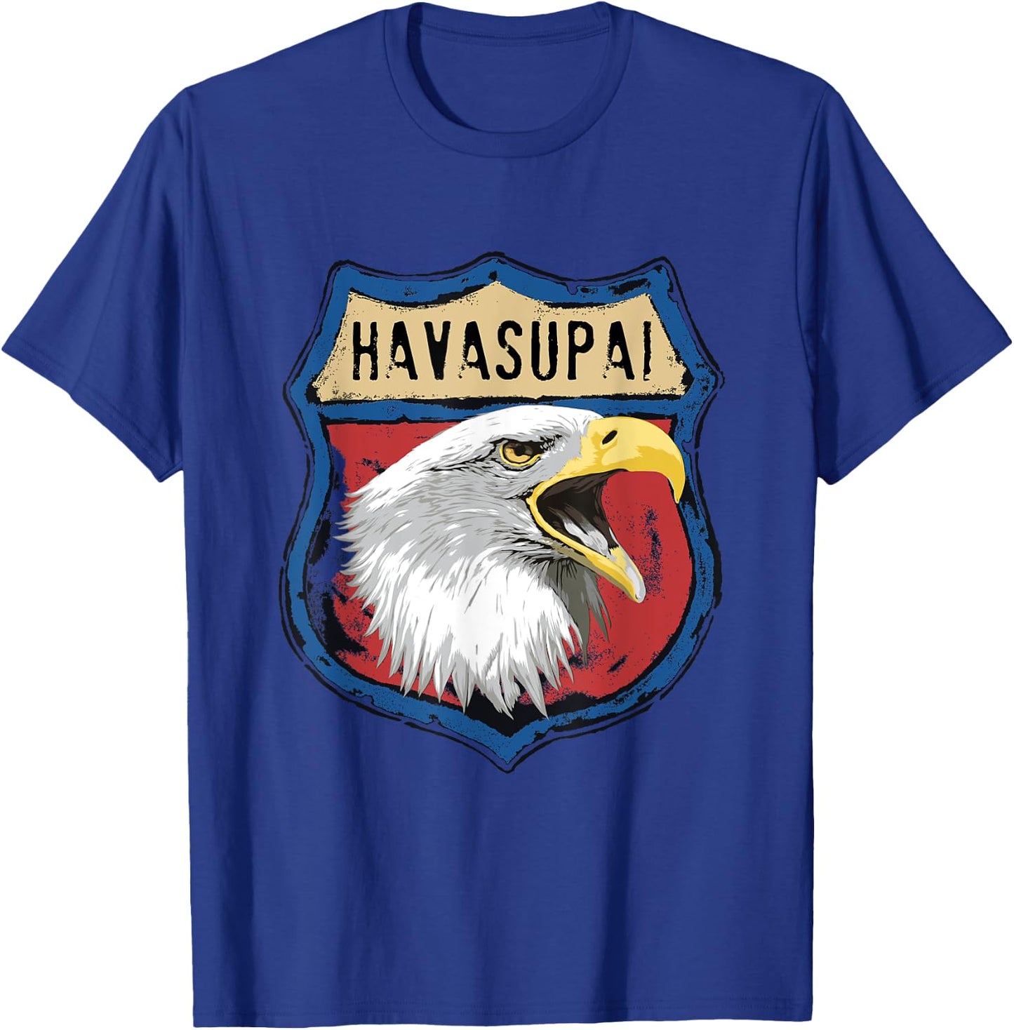 Havasupai American Indian Tribe Eagle Insterstate Badge T-Shirt - T-Shirt | Royal
