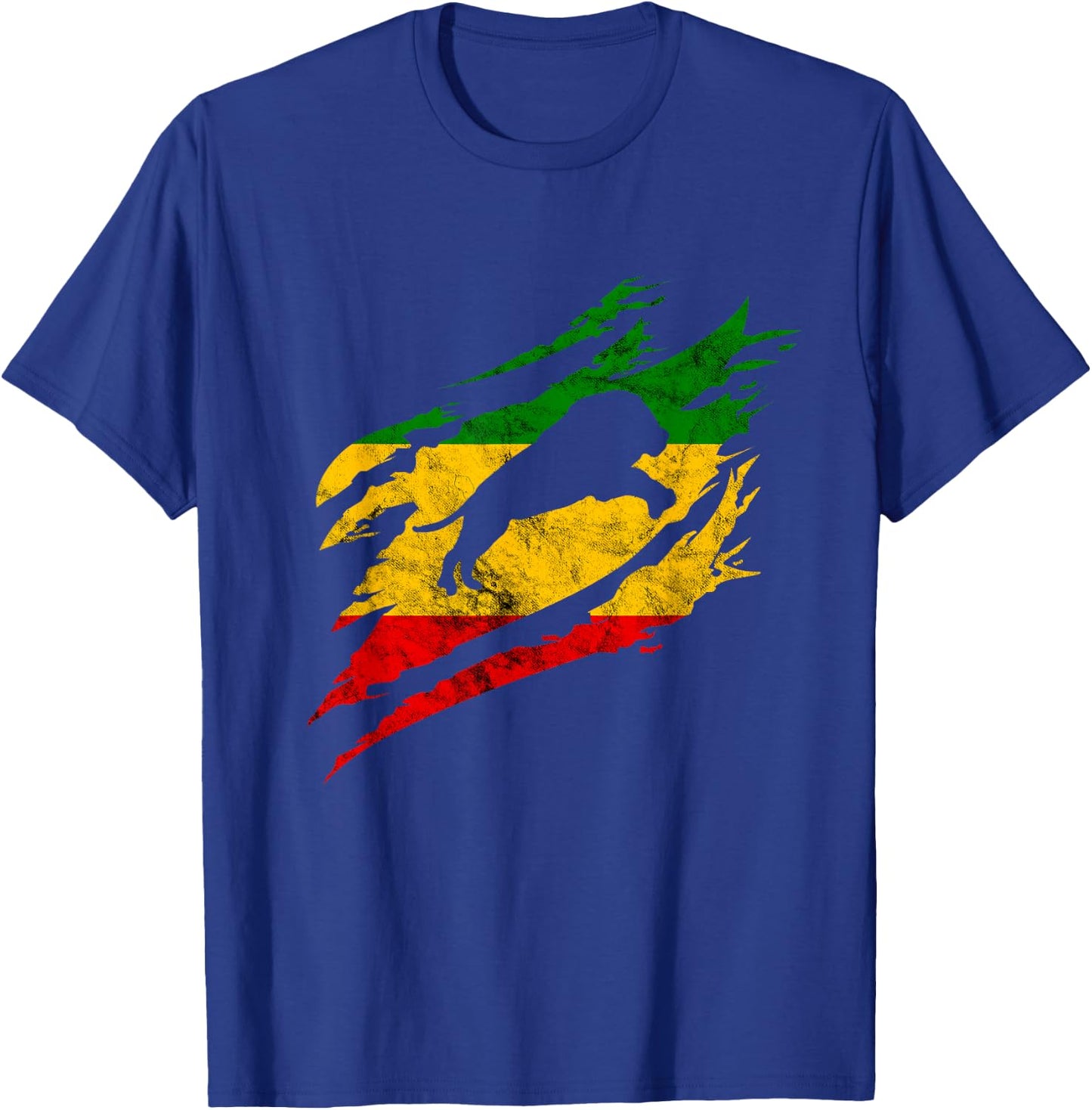 Rasta Reggae Claw Lion Rastafari Roots Reggaeton T-Shirt - T-Shirt | Royal