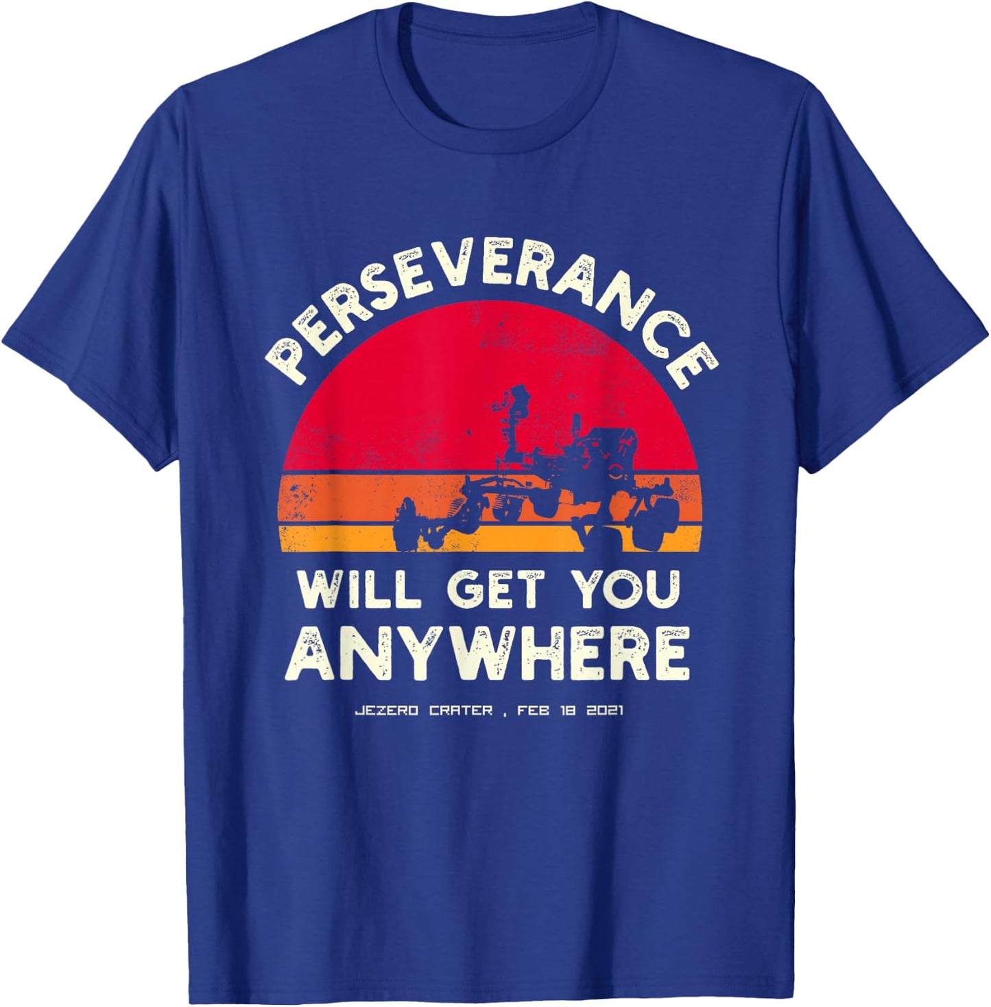 Perseverance Mars Rover Landing 2021 Mission T-Shirt - T-Shirt | Royal