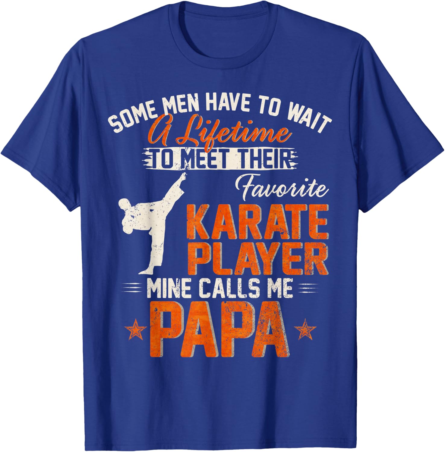 Vintage My Favorite Karate Player Calls Me Papa Karateka T-Shirt - T-Shirt | Royal