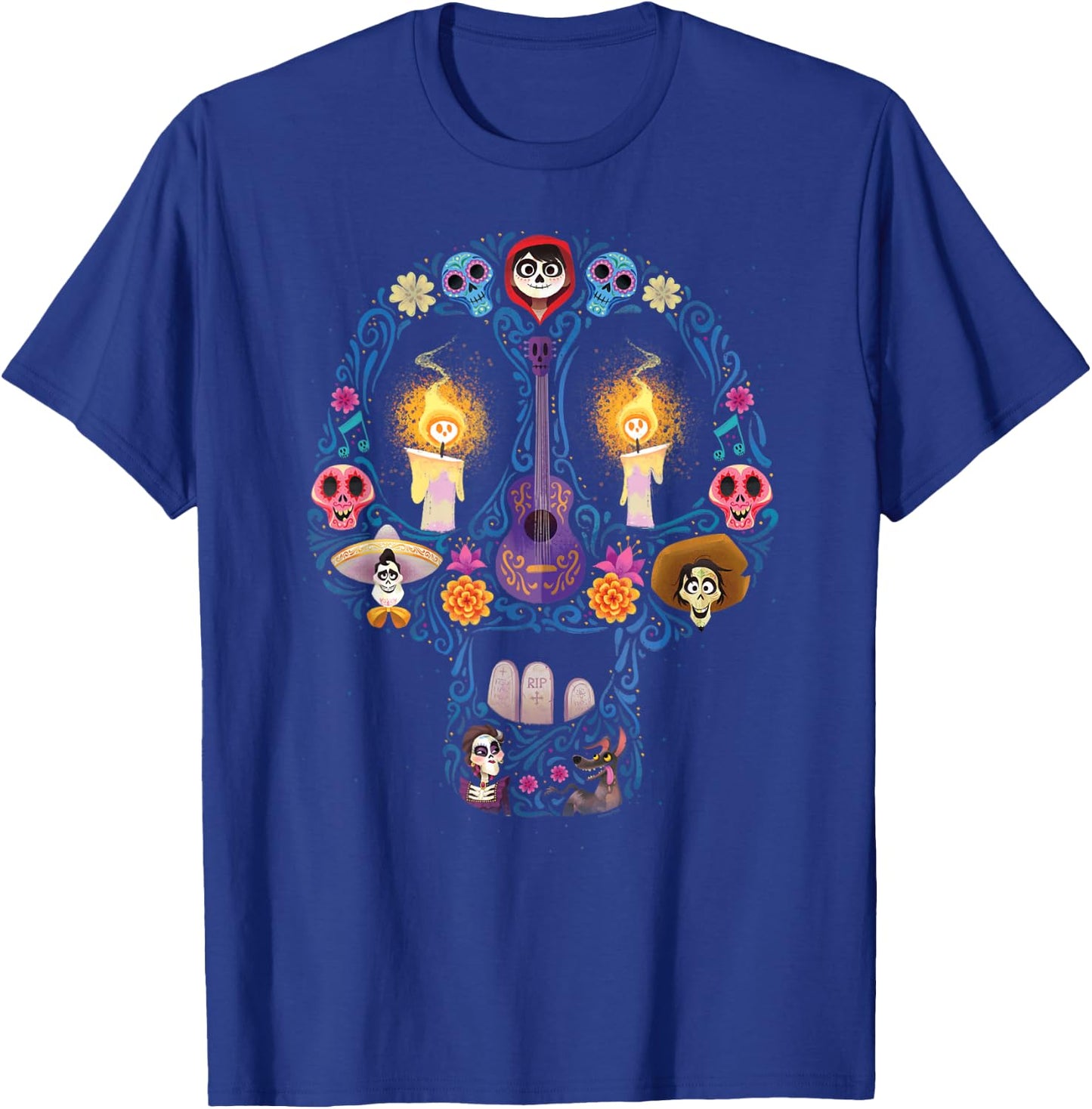 Disney Pixar Coco Land of The Dead Silhouette T-Shirt - T-Shirt | Royal