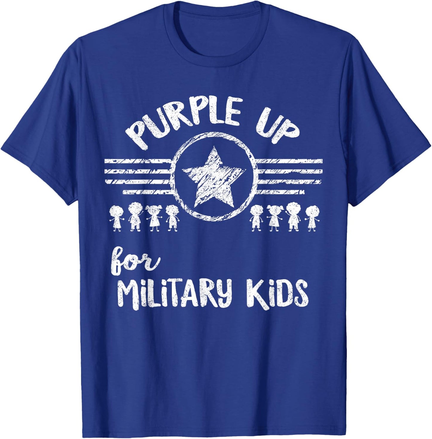 Purple Up for Military Kids Shirt Month Military Child T-Shirt - T-Shirt | Royal