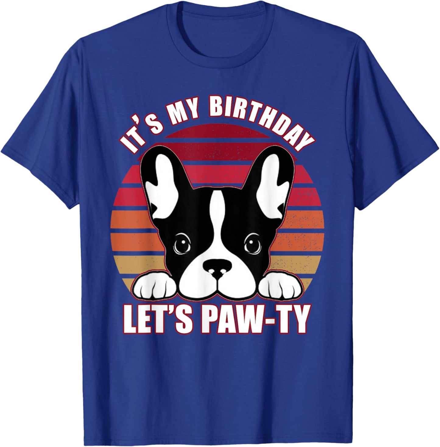 French Bulldog It's My Birthday Let's Pawty Girls T-Shirt - T-Shirt | Royal