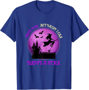 Funny Halloween Why yes actually I can drive a stick T-Shirt - T-Shirt | Royal