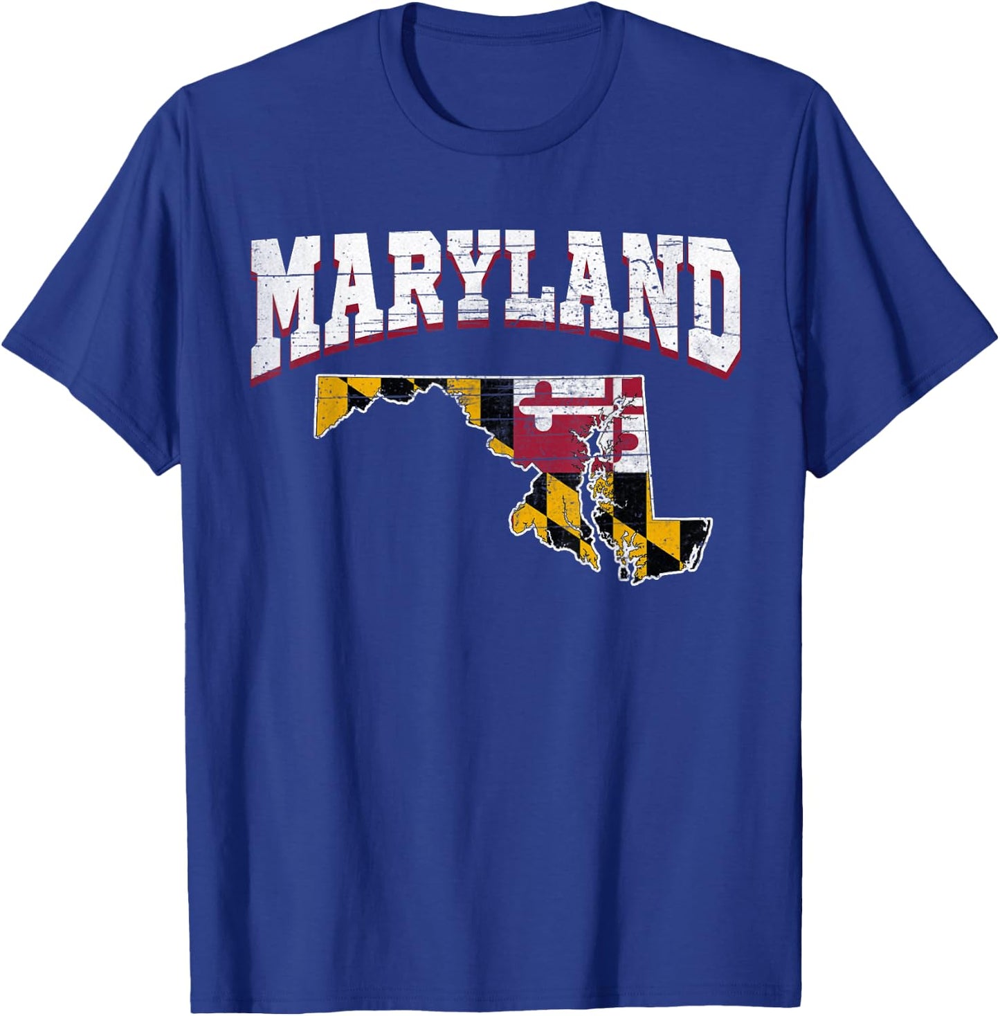 US Citizen Proud America State Flag Land Map Maryland T-Shirt - T-Shirt | Royal