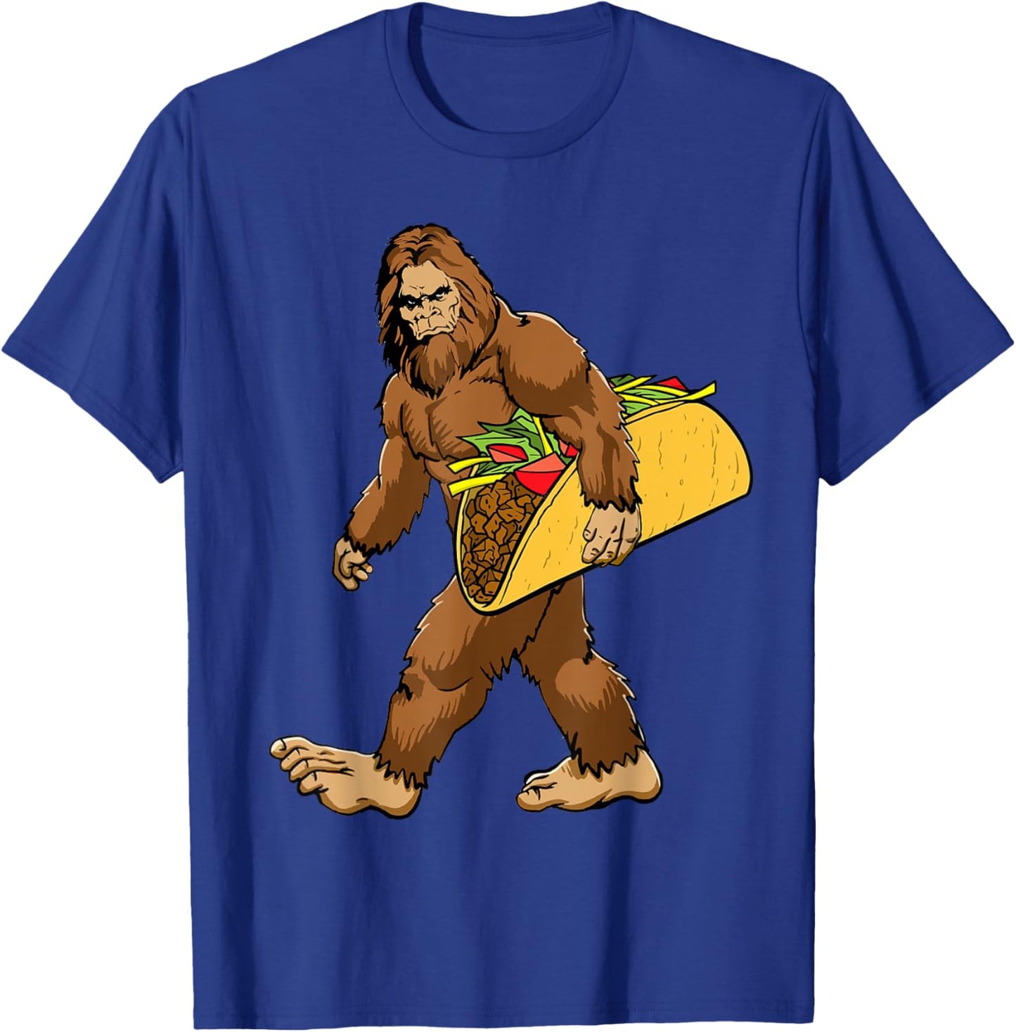 Bigfoot Taco Mexico Men Kids Sasquatch Believe Cinco De Mayo T-Shirt - T-Shirt | Royal
