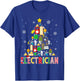 Electrician Christmas Tree Funny Matching Men Women Kids T-Shirt - T-Shirt | Royal