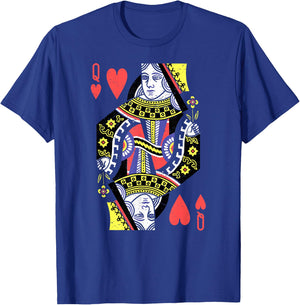 Queen of Hearts Playing Card Halloween Costume Valentine's T-Shirt - T-Shirt | Royal