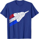 Vintage American Flag F14 Tomcat Airplane Schematic F-14 Jet T-Shirt - T-Shirt | Royal