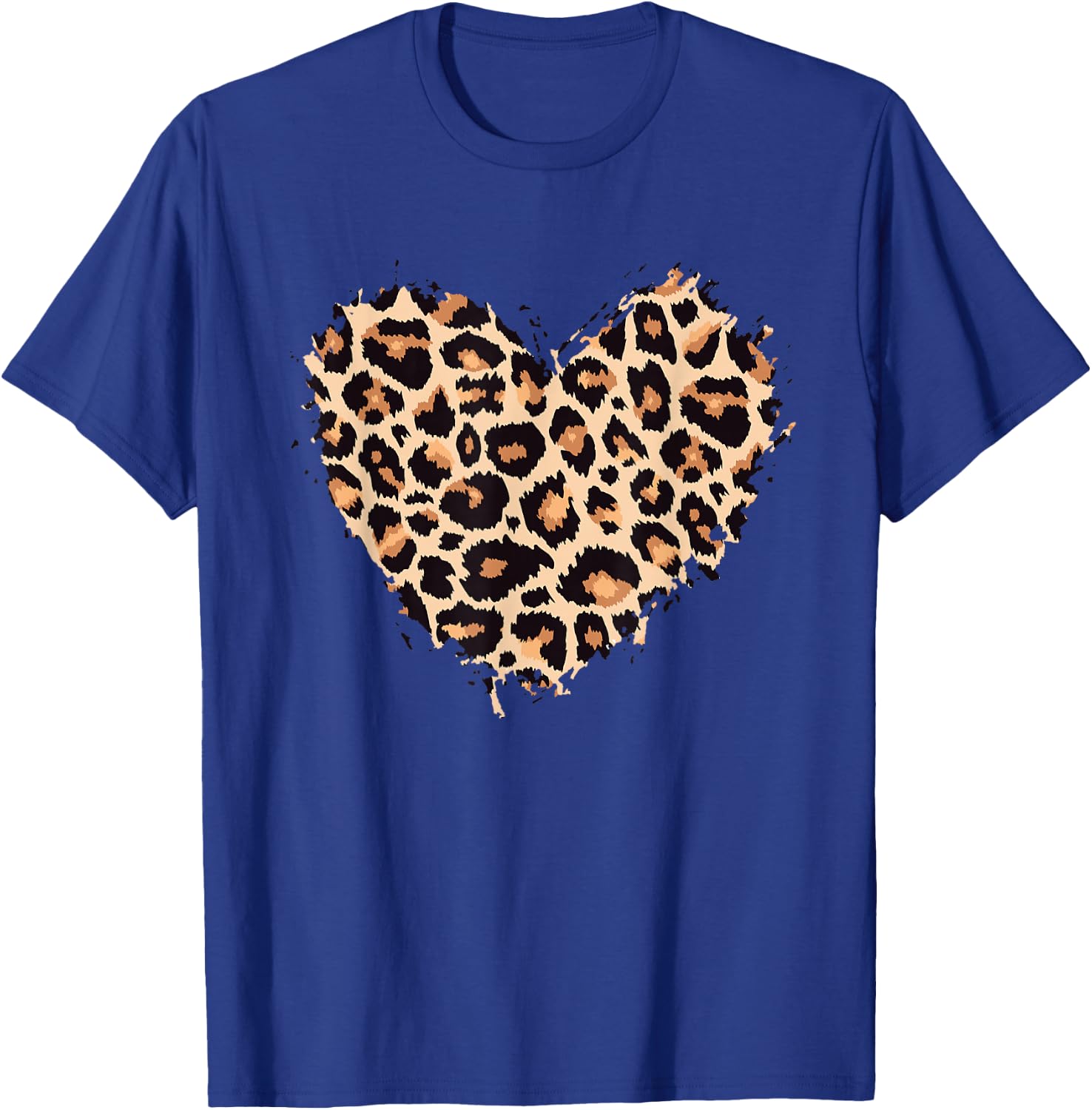 Cheetah Leopard Heart Girls Animal Print Small T-Shirt - T-Shirt | Royal