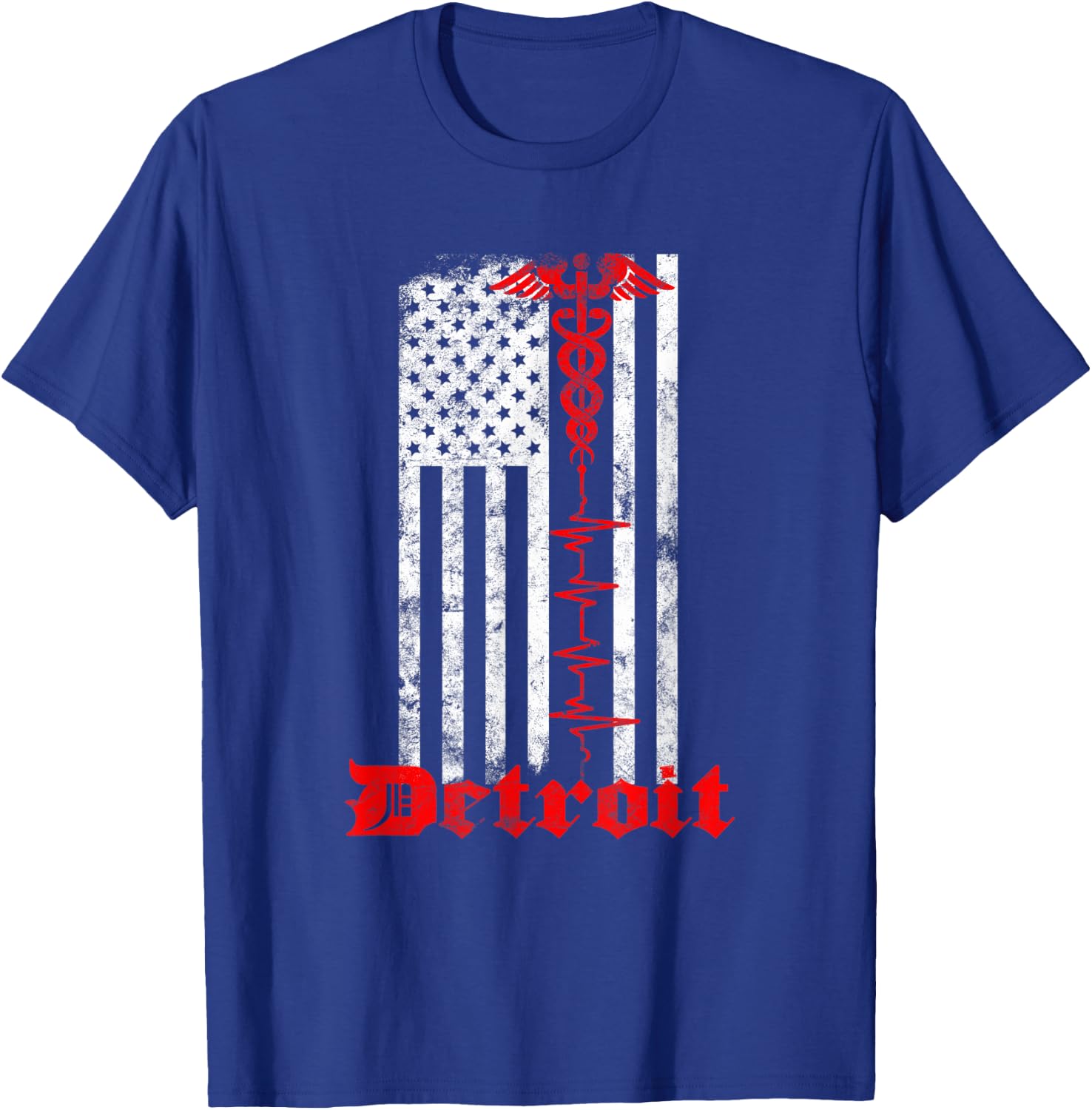 Detroit Medical Shirt Nurse Gift EMS First Responder T-Shirt - T-Shirt | Royal