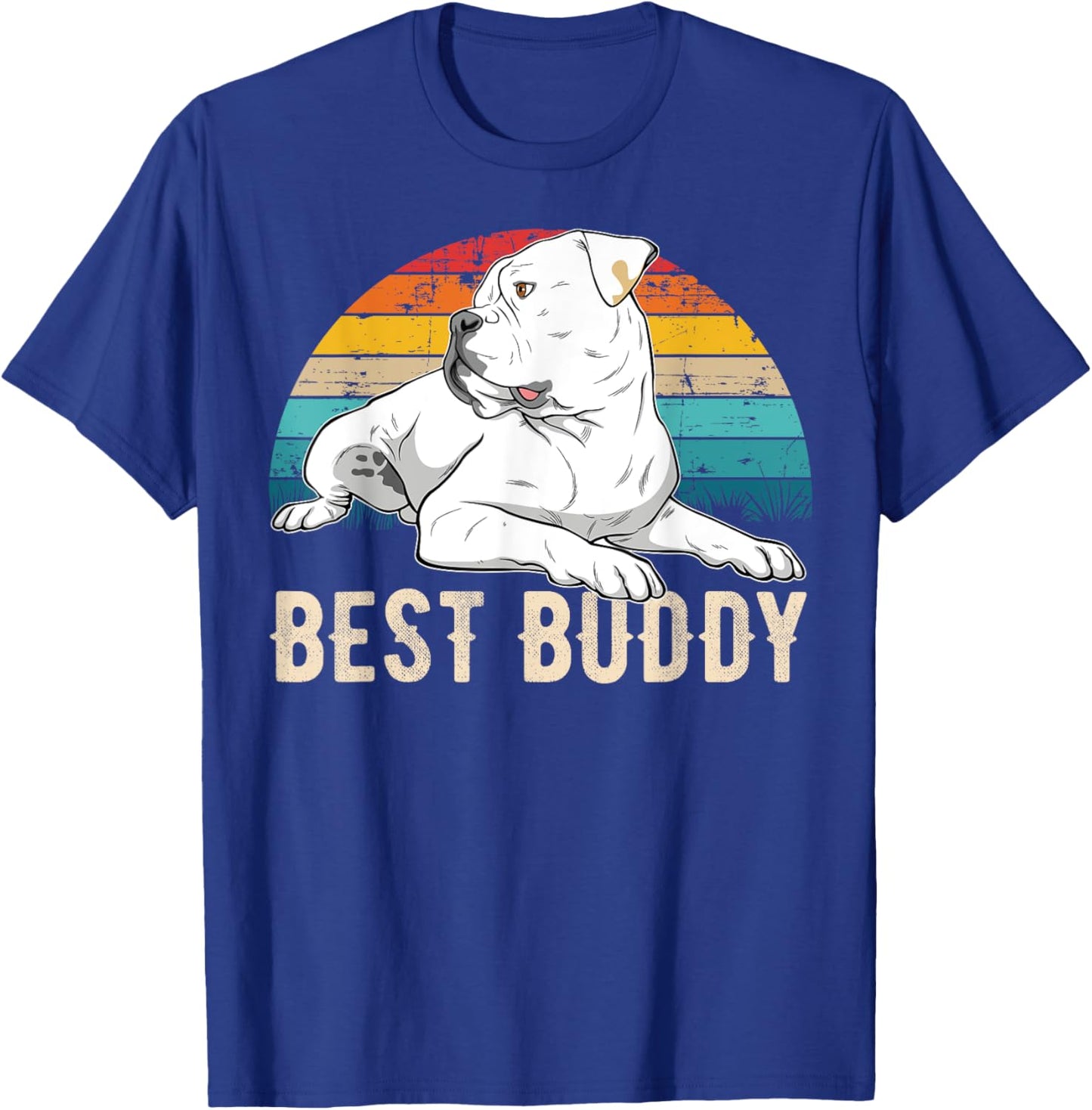 American Bulldog Old Southern White Bulldog Men Women Girls Kids T-Shirt - T-Shirt | Royal