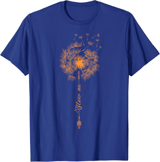 Blow Me Dandelion Just Tattoo Arrow Breathe Cute Flower T-Shirt - T-Shirt | Royal