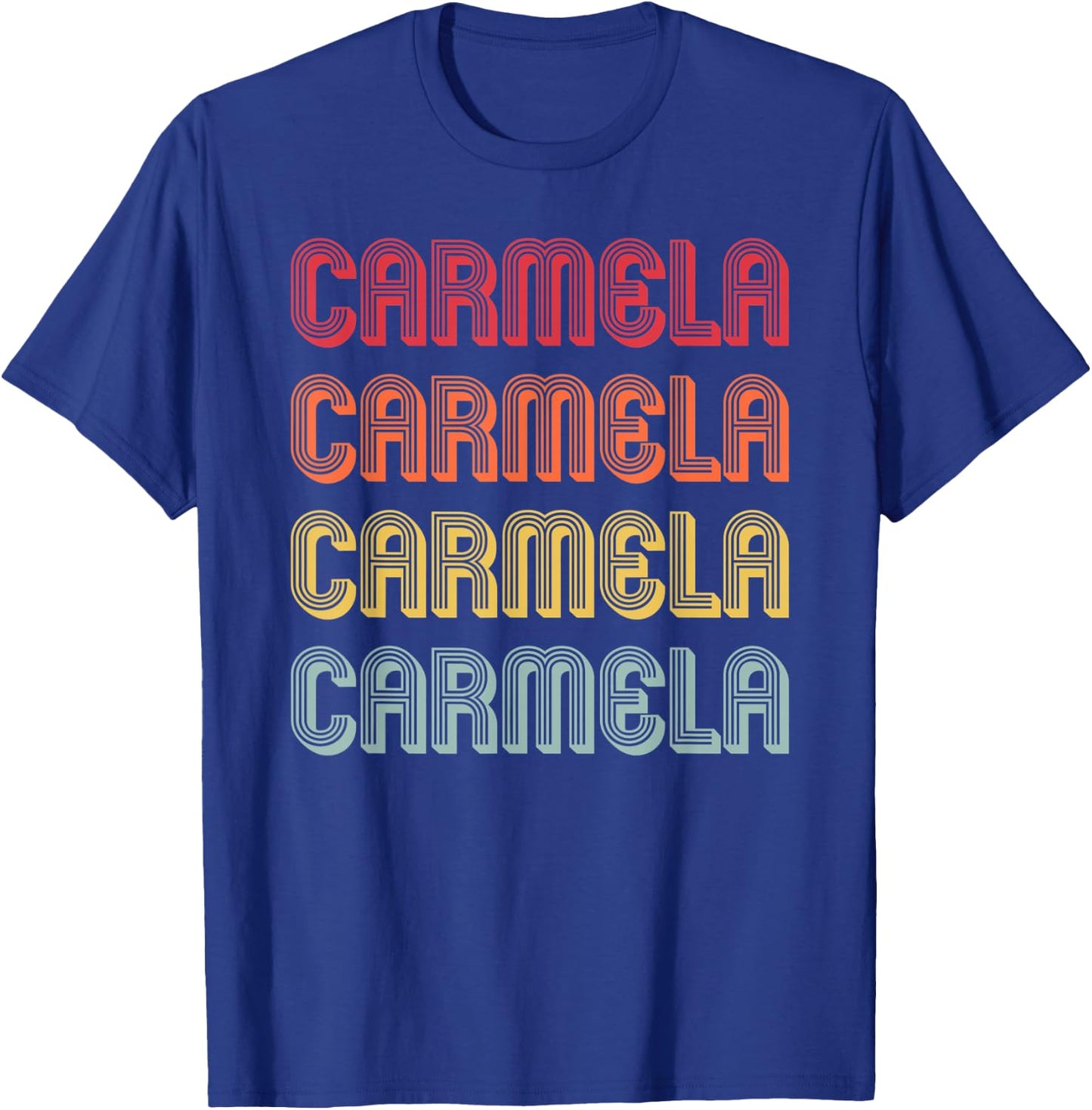 CARMELA Gift Name Personalized Retro Vintage 80/90s Birthday T-Shirt - T-Shirt | Royal