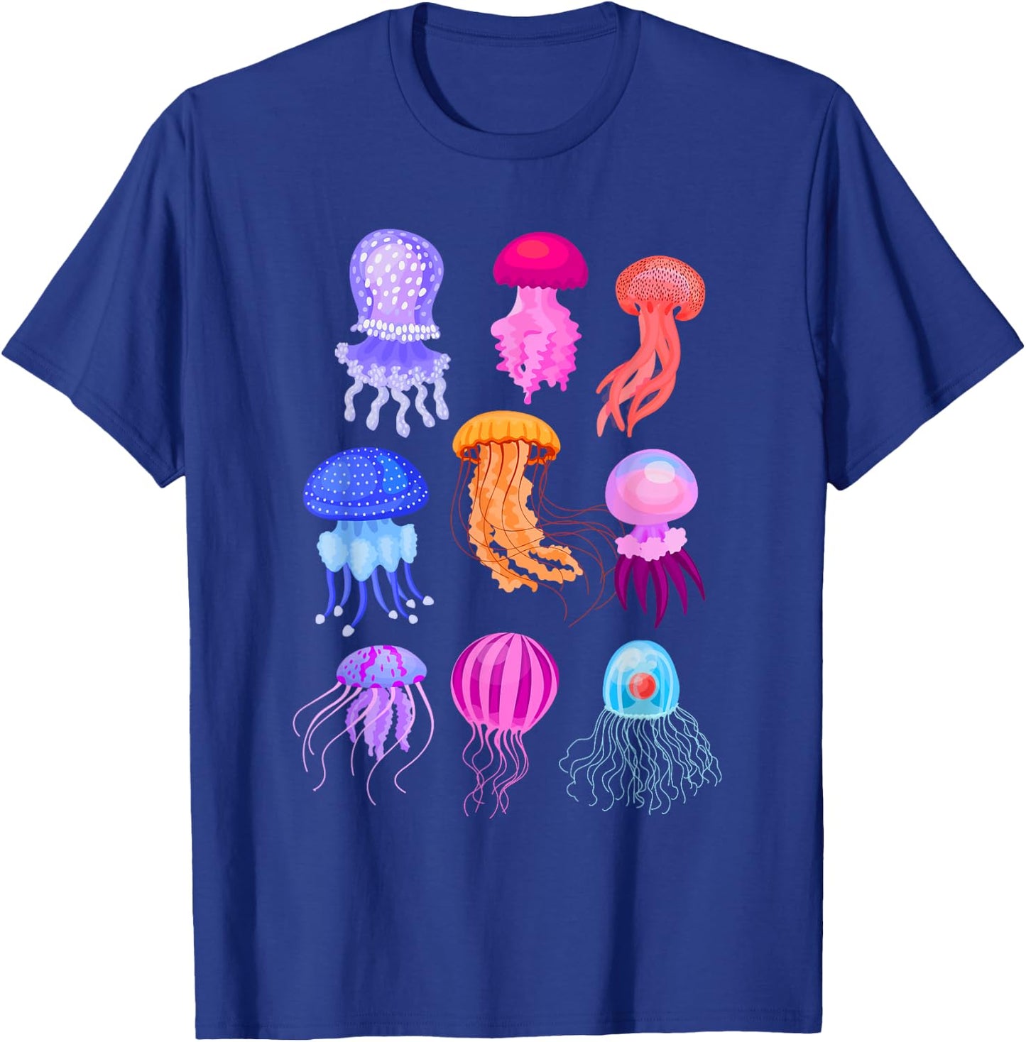 Retro Jellyfish Design T-Shirt - T-Shirt | Royal