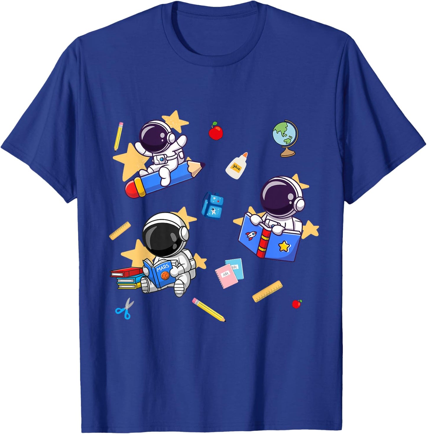 Blast Off to Learning: Back to School Astronaut T-Shirt - T-Shirt | Royal