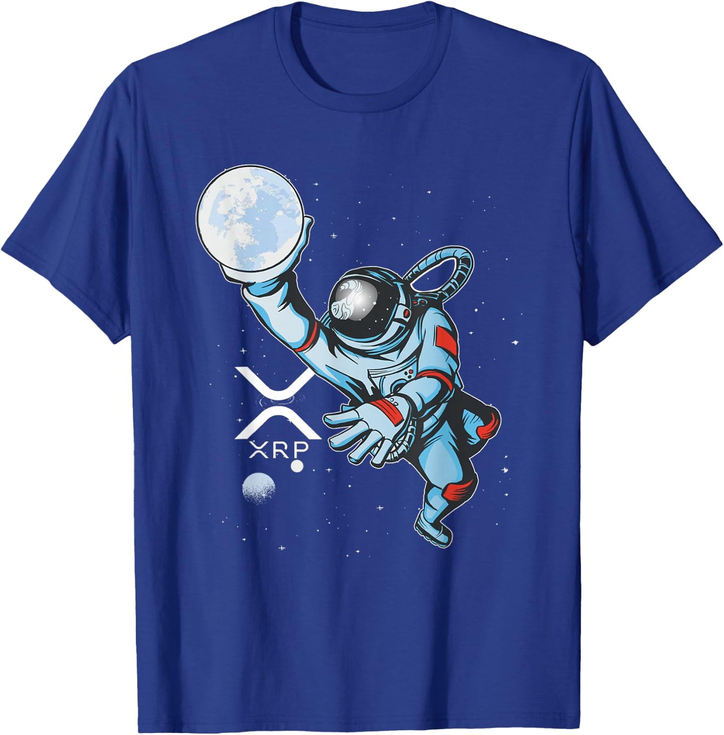 XRP Space Man Astronaut Dunk Crypto Cryptocurrency T-Shirt - T-Shirt | Royal