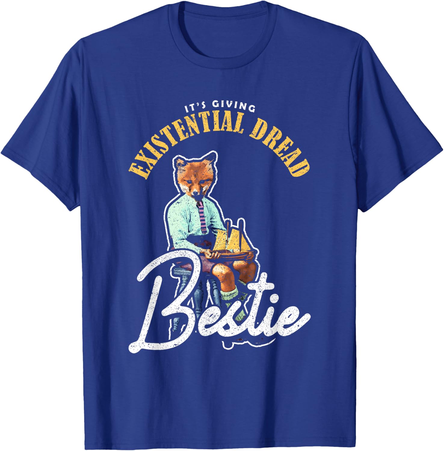 It'S Giving Existential Dread, Bestie Existential Dread T-Shirt - T-Shirt | Royal