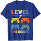 Kids Level 7 Unlocked Video Game 7th Birthday Gift T-Shirt - T-Shirt | Royal