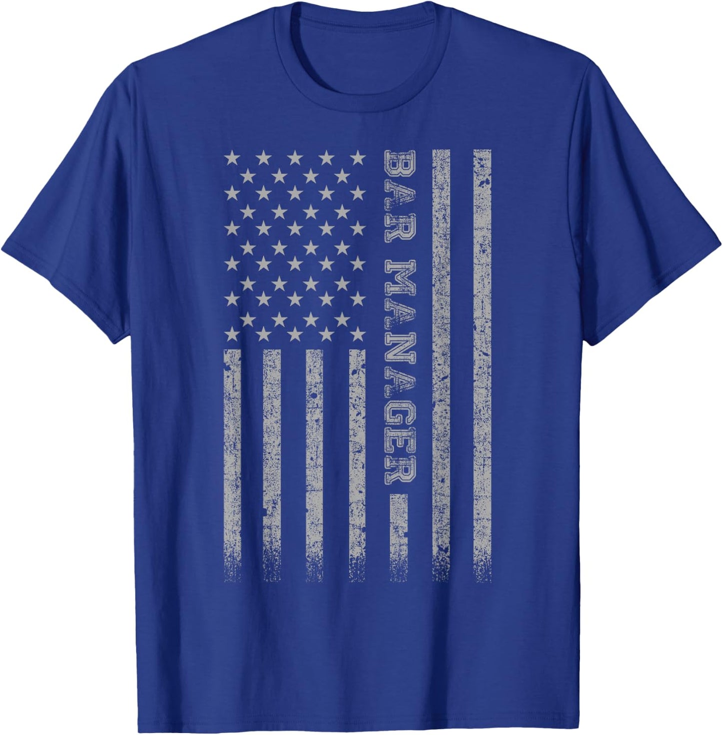 Bar Manager American Flag T-Shirt - T-Shirt | Royal