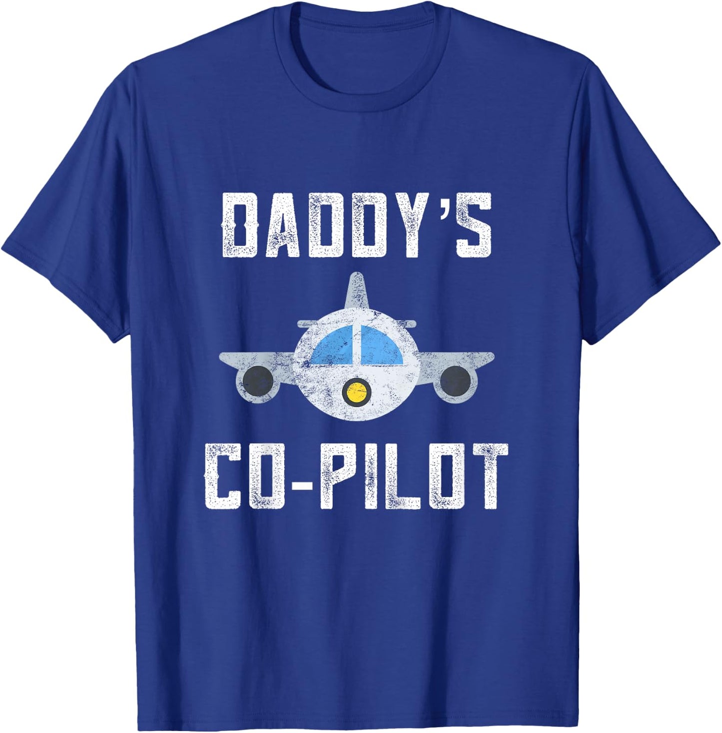 Daddys Copilot Toddler Dad Pilot In Training Daughter Son T-Shirt - T-Shirt | Royal
