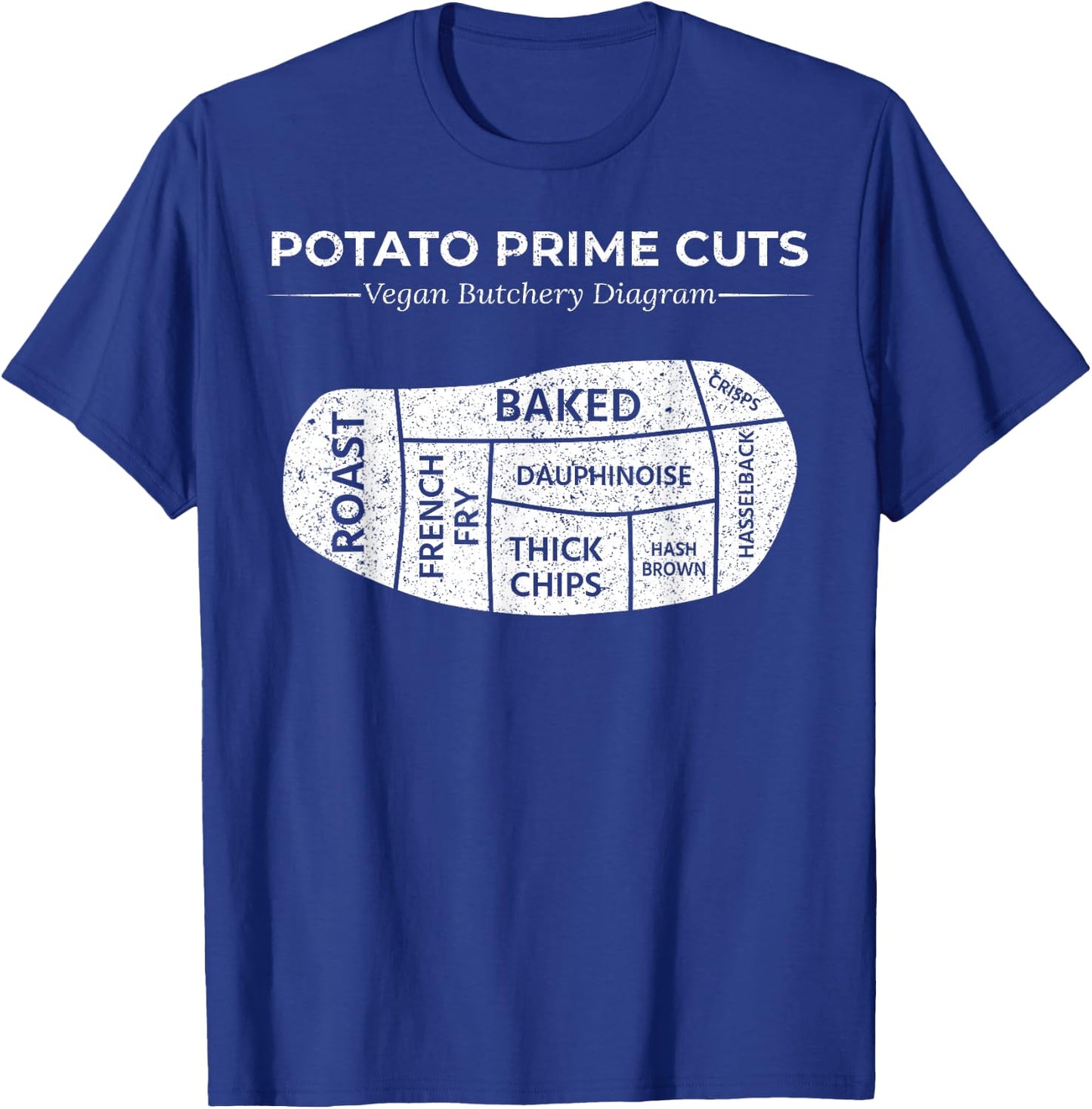 Potato Prime Cuts Funny Vegan Gift T-Shirt - T-Shirt | Royal