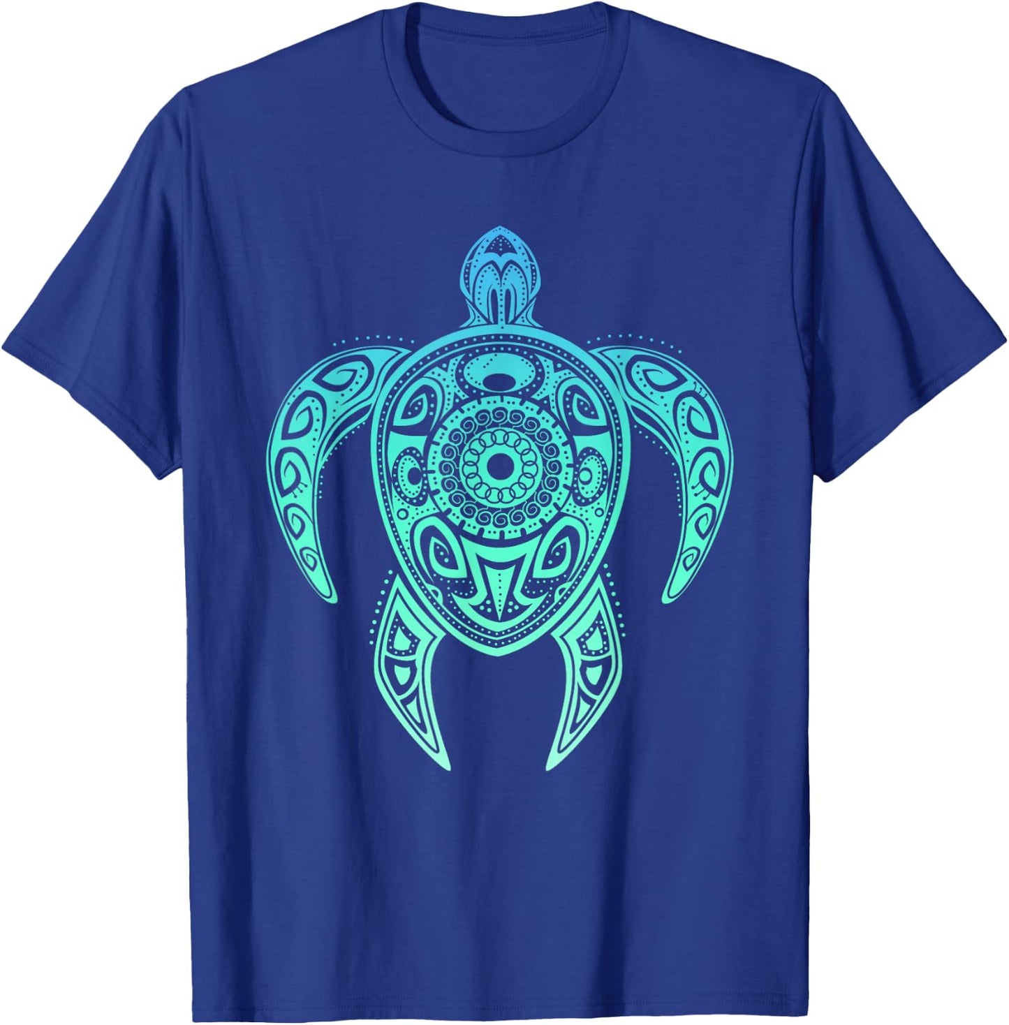 Colorful Turtle Watercolor Maori Ocean Scuba T-Shirt - T-Shirt | Royal