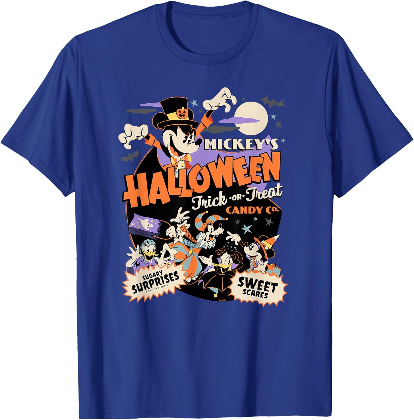 Disney Mickey’s Halloween Trick or Treat Candy Co. Small T-Shirt - T-Shirt | Royal