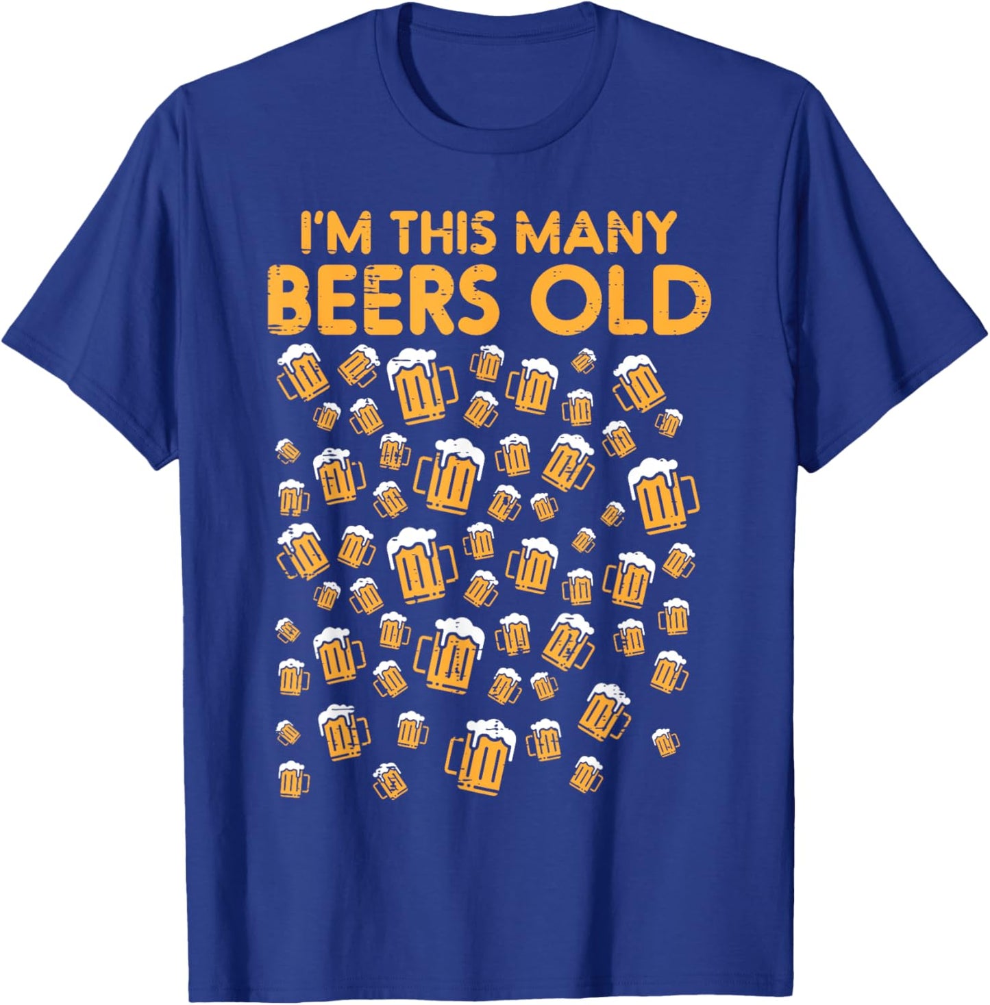 Many Beers Old 60th Birthday Drinking Sixty 60 Year Old Gift T-Shirt - T-Shirt | Royal