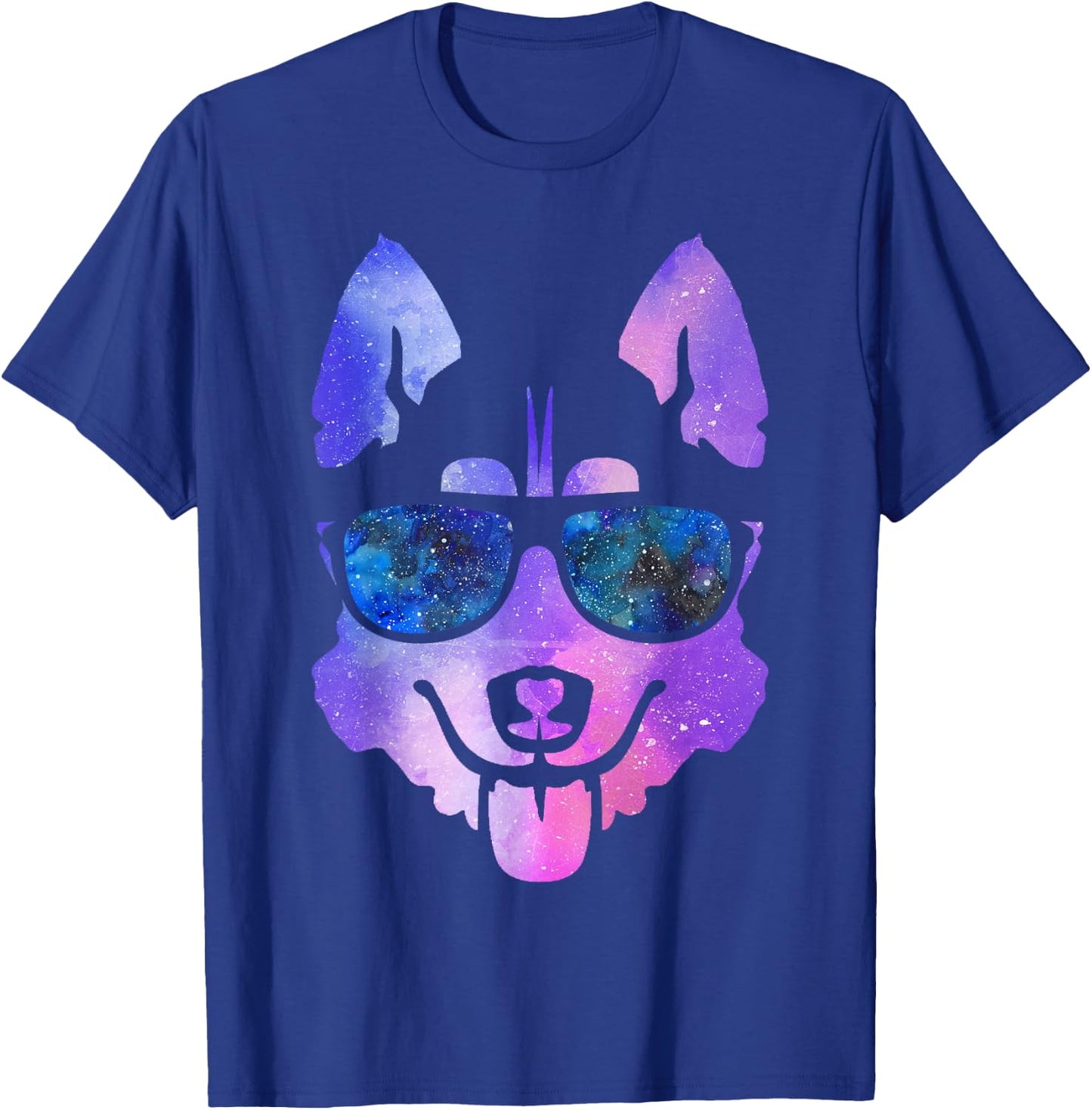 Galaxy Husky Dog Galaxy Space Dog Shirt Women Girls Kids T-Shirt - T-Shirt | Royal