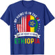 Ethiopian American Patriot Heart is from Ethiopia Flag T-Shirt - T-Shirt | Royal