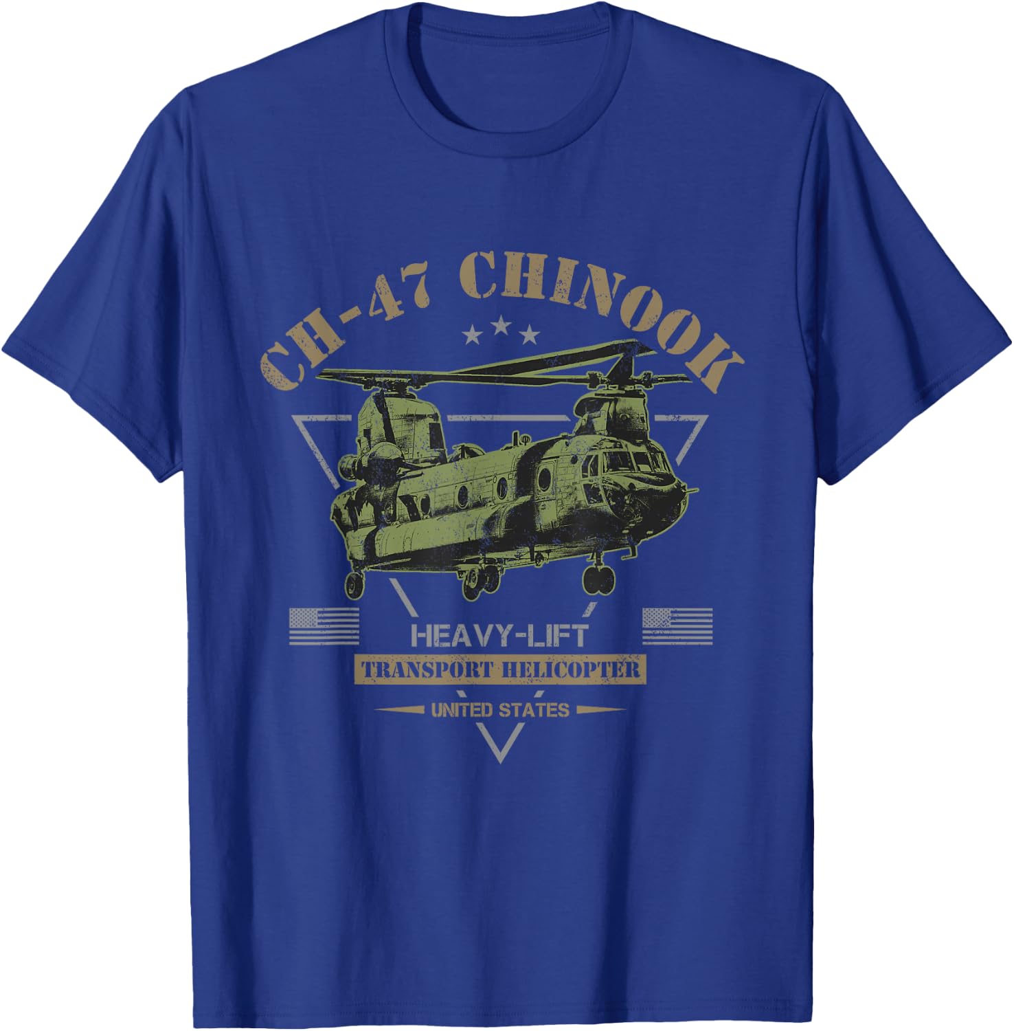 CH-47 Chinook Helicopter T-Shirt - T-Shirt | Royal