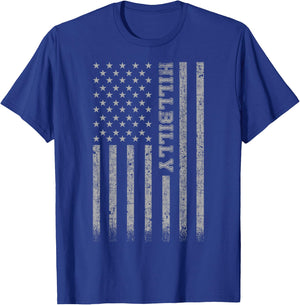 Hillbilly American Flag T-Shirt - T-Shirt | Royal