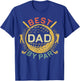 Best Dad By Par Shirt Men Golf Lover Fathers Day T-Shirt - T-Shirt | Royal
