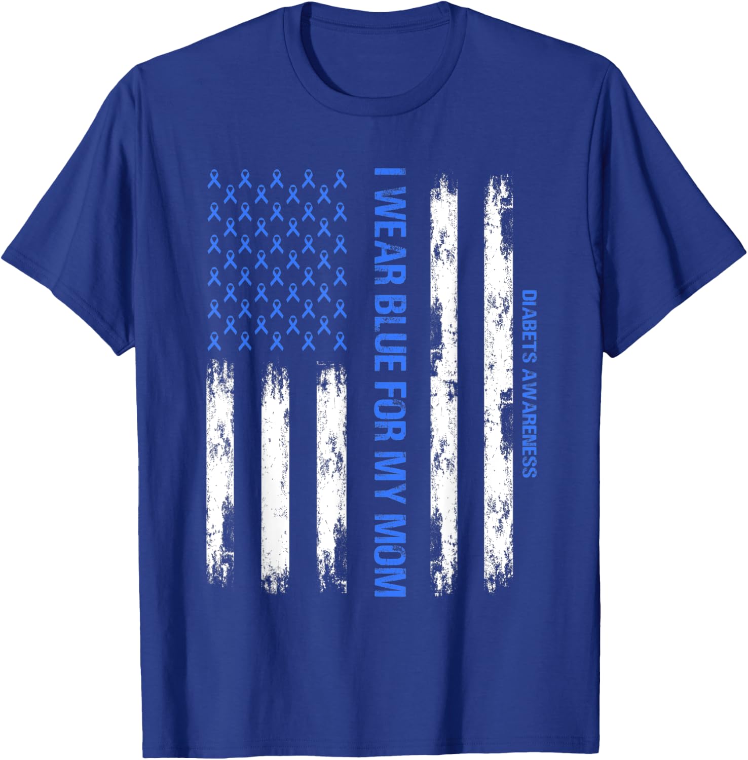 I Wear Blue For My Mom Diabetes Awareness Toddler Son Boys T-Shirt - T-Shirt | Royal