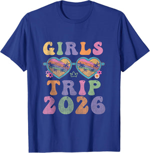 Girl's Trip 2026 Sisters Trip Summer Vacay Lover Road Trip T-Shirt - T-Shirt | Royal