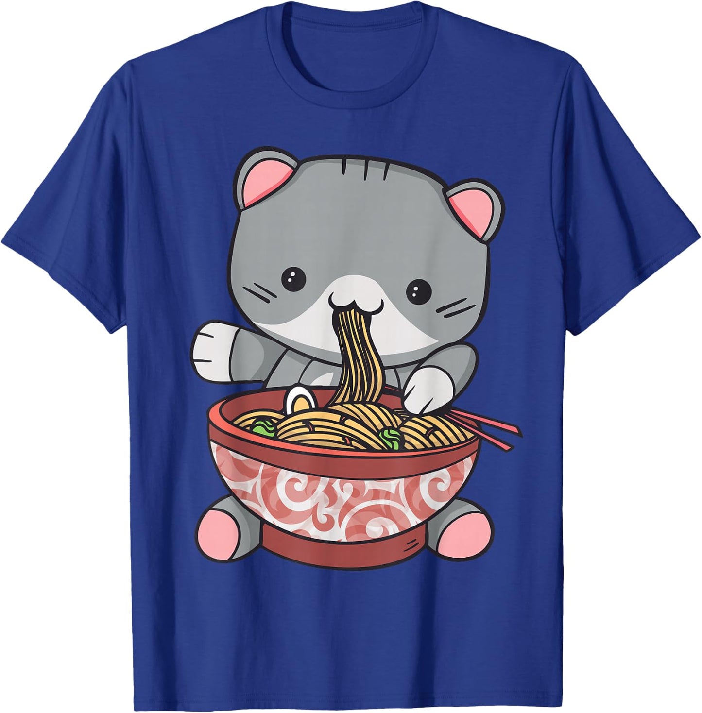Ramen Cat Japanese Kawaii Anime Lover T-Shirt - T-Shirt | Royal